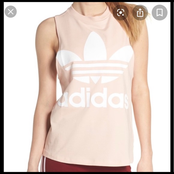 adidas Tops - Adidas M Pink Graphic Muscle Cutoff